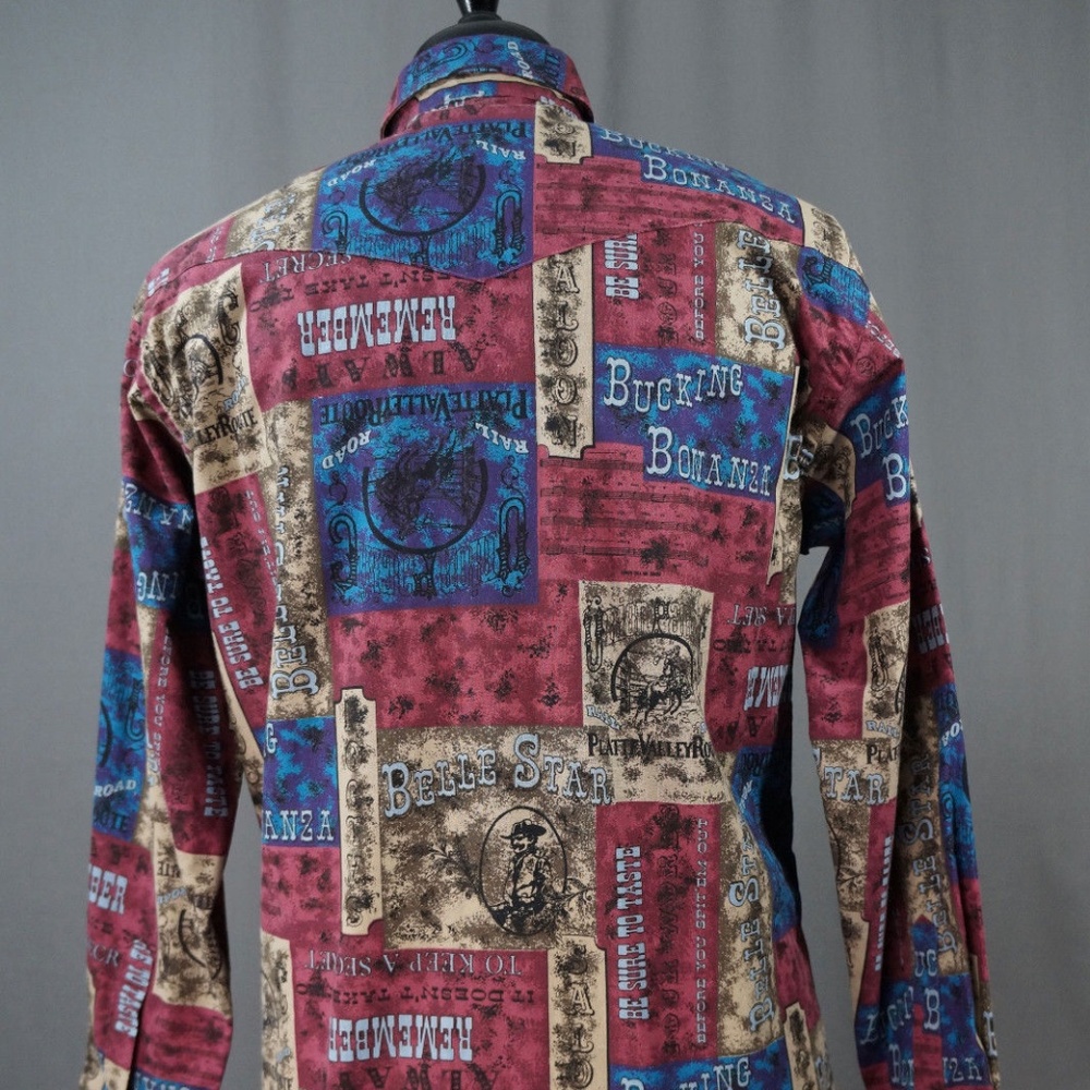 Vintage Wrangler X-Long Tails Men's Western Shirt - Picture 6 of 8